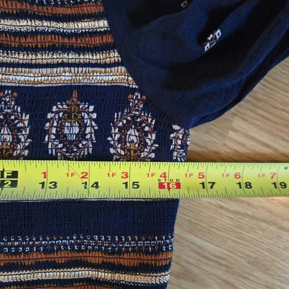 Matilda Jane Good Hart Boho Western Yellowstone Geo Print Smocked Midi Dress S - Picture 11 of 12